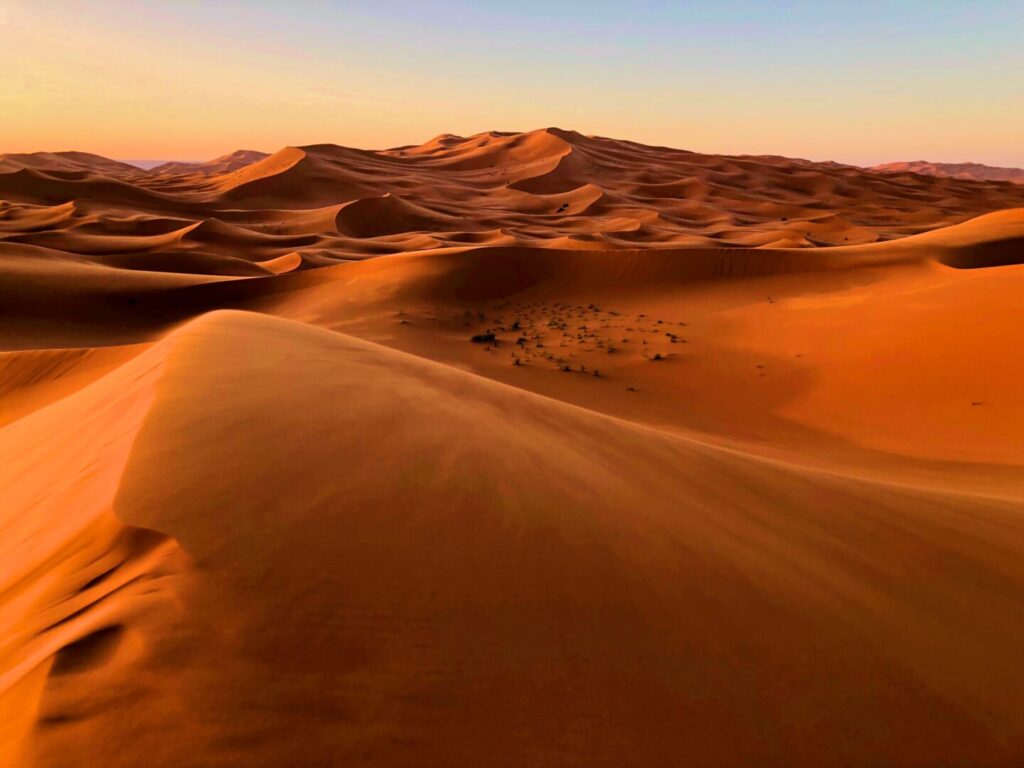 Sahara desert sunrise